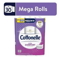 Cottonelle Ultra Comfort Toilet Paper, 30 Mega Rolls EasyOptionXY LLC