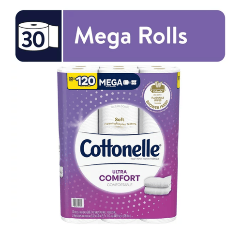 Cottonelle Ultra Comfort Toilet Paper, 30 Mega Rolls EasyOptionXY LLC