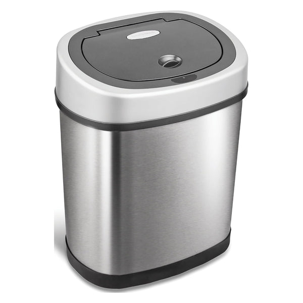 Nine Stars 3.2 Gallon / 12 Liter Motion Sensor Oval Trash Can, Fingerprint-Resistant Stainless Steel EasyOptionXY LLC