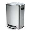 Miniyam 50L/13Gal Stainless Steel Trash Can with Soft Close Lid, Fingerprint-Resistant, Silver EasyOptionXY LLC