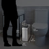 iTouchless 4 Gallon Slim Sensor Trash Can with AbsorbX Odor Control System, Lid Opens Left, 15 Liter Stainless Steel Automatic Wastebasket, Space-Saving Bin for Bathroom, Kitchen, Office, Hotel EasyOptionXY LLC
