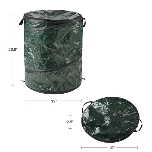 Wakeman 29.5-Gallon Pop Up Outdoor Garbage Can - Collapsible Trash Can for Parties, Yard Waste, or Laundry - Camping Accessories EasyOptionXY LLC