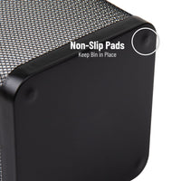 Mind Reader Mesh Trash Can, Waste Paper Basket, Square, Office, Metal Mesh, Set of 4, Black EasyOptionXY LLC