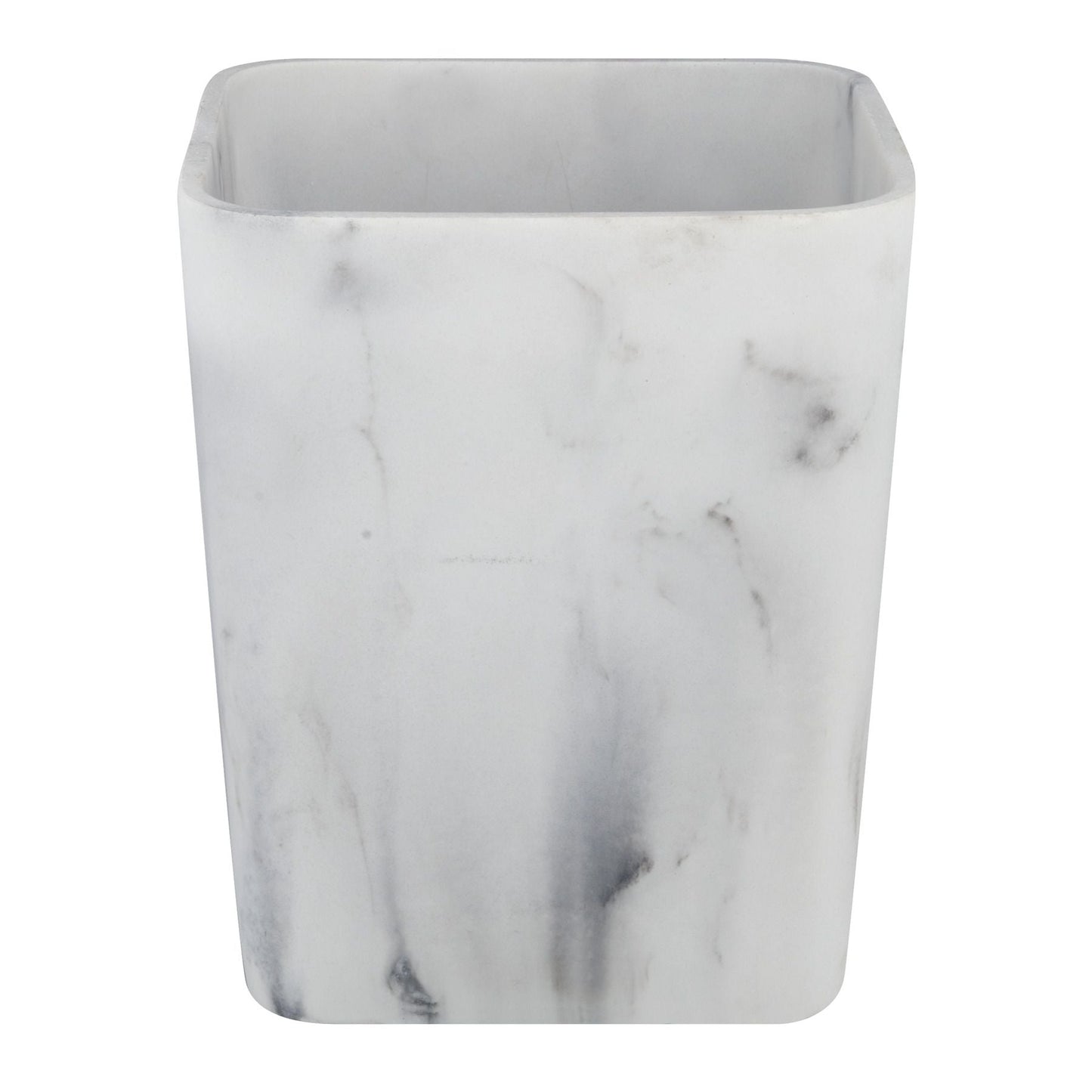 Better Homes & Gardens Faux Marble Wastebasket, White EasyOptionXY LLC