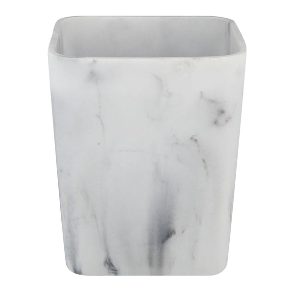 Better Homes & Gardens Faux Marble Wastebasket, White EasyOptionXY LLC