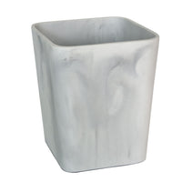Better Homes & Gardens Faux Marble Wastebasket, White EasyOptionXY LLC