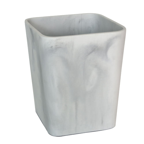 Better Homes & Gardens Faux Marble Wastebasket, White EasyOptionXY LLC