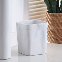 Better Homes & Gardens Faux Marble Wastebasket, White EasyOptionXY LLC