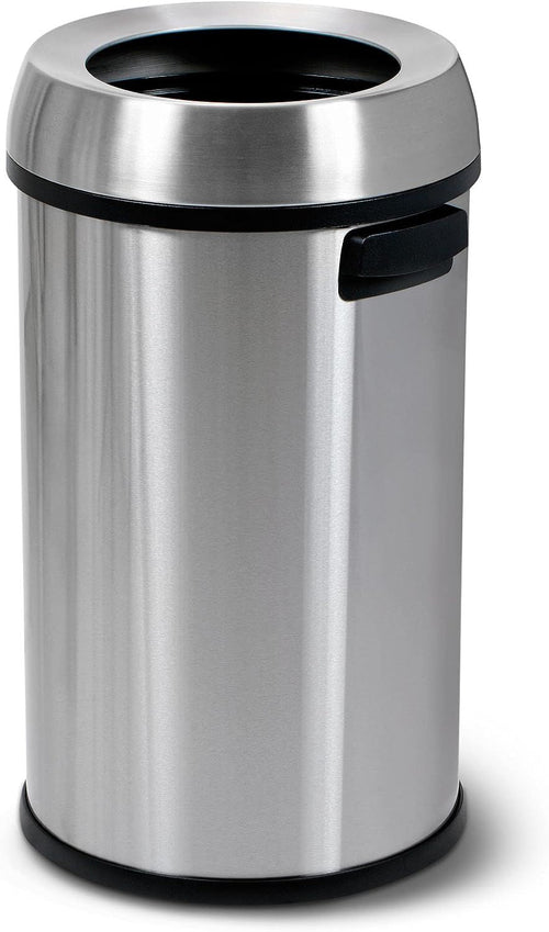 Simpli-Magic Open Top Stainless Steel Trash Can Commercial Grade Garbage Bin, 65L EasyOptionXY LLC