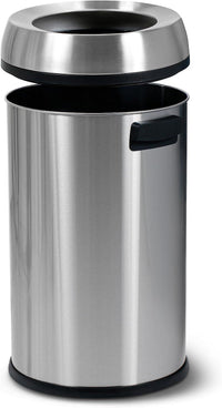 Simpli-Magic Open Top Stainless Steel Trash Can Commercial Grade Garbage Bin, 65L EasyOptionXY LLC
