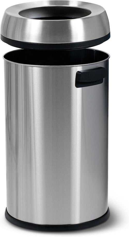 Simpli-Magic Open Top Stainless Steel Trash Can Commercial Grade Garbage Bin, 65L EasyOptionXY LLC