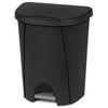 Sterilite 10949004 25 Ltr. Step On Wastebasket Can Black EasyOptionXY LLC