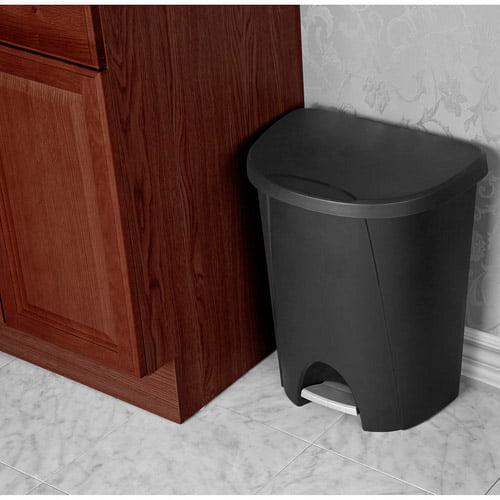 Sterilite 10949004 25 Ltr. Step On Wastebasket Can Black EasyOptionXY LLC