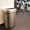 18 Gallon Semi-Round Stainless Steel Open Top Trash Can and Recycle Bin, 68 Liter, Silver EasyOptionXY LLC