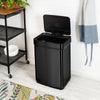 Honey Can Do 13.2 Gallon Trash Can, Touchless Kitchen Trash Can, Black Stainless Steel EasyOptionXY LLC