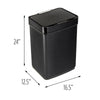 Honey Can Do 13.2 Gallon Trash Can, Touchless Kitchen Trash Can, Black Stainless Steel EasyOptionXY LLC