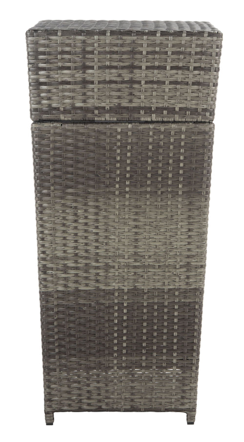 SAFAVIEH Mazeli Outdoor Patio Trash Bin, Grey Brown EasyOptionXY LLC