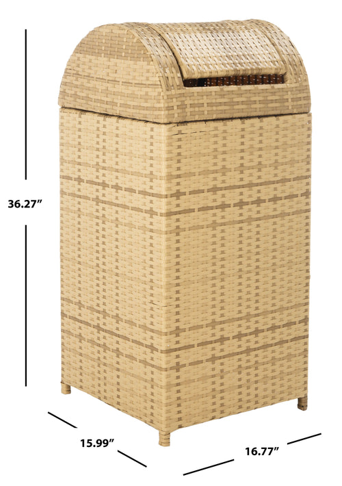 SAFAVIEH Serapis Contemporary Modern Outdoor Patio Trash Bin, Natural EasyOptionXY LLC