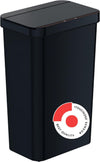 13.2 Gallon Black Plastic Sensor Trash Can Durable Dent-Proof 50 L Rectangular Slim Bin EasyOptionXY LLC