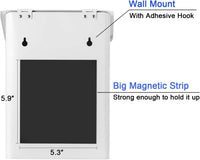 Metal Magnetic Lint Bin for Laundry Room, Wall Mounted Lint Box Holder Trash can with lid for Dryer EasyOptionXY LLC