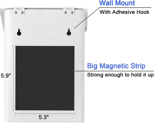 Metal Magnetic Lint Bin for Laundry Room, Wall Mounted Lint Box Holder Trash can with lid for Dryer EasyOptionXY LLC