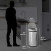 iTouchless Stainless Steel Sensor Trash Can with AbsorbX Odor Control 13 gallon Silver IT13HX EasyOptionXY LLC