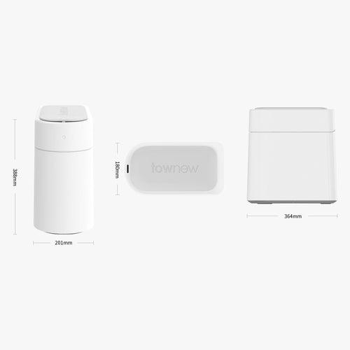 TOWNEW T03 3.4 Gallon White Smart Trash Can EasyOptionXY LLC