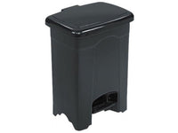 Safco Plastic 4 Gallon Step-On Trash Can in Black EasyOptionXY LLC