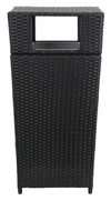 Safavieh Mazeli Outdoor Patio Trash Bin - Black EasyOptionXY LLC