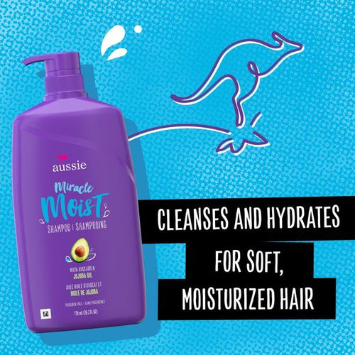 Aussie Miracle Moist Shampoo with Avocado; Paraben Free; 26.2 fl oz EasyOptionXY LLC
