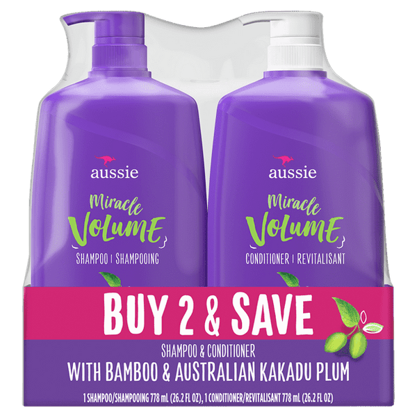 Aussie Miracle Volume Shampoo and Conditioner Hair Set; 26.2 fl oz EasyOptionXY LLC