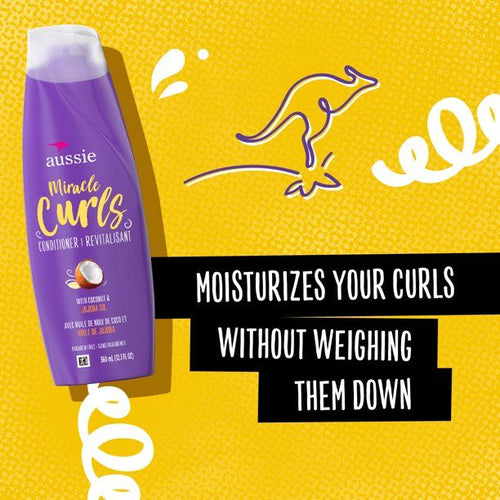 Aussie Miracle Curls with Coconut Oil; Paraben Free Conditioner; 12.1 fl oz EasyOptionXY LLC