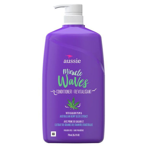 Aussie Miracle Waves Anti-Frizz Hemp Paraben-Free Conditioner; 26.2 fl oz EasyOptionXY LLC