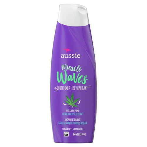 Aussie Miracle Waves Anti-Frizz Hemp Paraben-Free Conditioner; 12.1 fl oz EasyOptionXY LLC