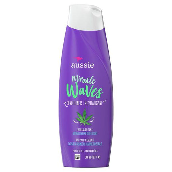 Aussie Miracle Waves Anti-Frizz Hemp Paraben-Free Conditioner; 12.1 fl oz EasyOptionXY LLC