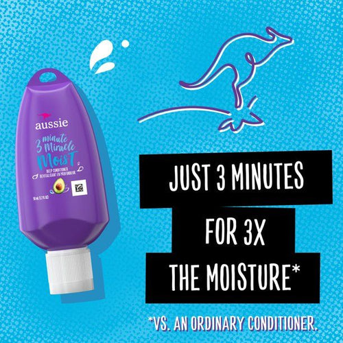 Aussie Miracle Moist 3 Minute Miracle Conditioner with Avocado; Paraben Free; 1.7 fl oz EasyOptionXY LLC