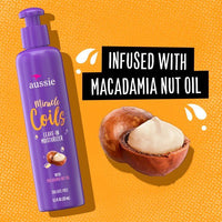 Aussie Miracle Coils Leave-In Moisturizer with Macadamia Nut Oil; 8.5 fl. oz EasyOptionXY LLC