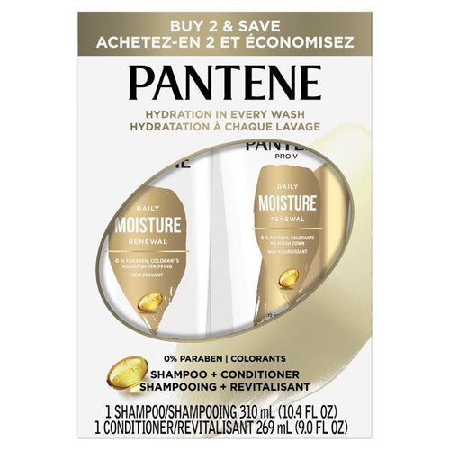 Pantene Pro-V Daily Moisture Renewal Dual Pack Shampoo + Conditioner; 10.4 oz + 9.0 oz EasyOptionXY LLC