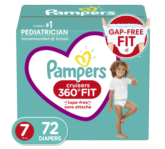 Pampers Cruisers 360 Fit Diapers - Size 7, 72 Count EasyOptionXY LLC