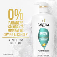 Pantene Pro-V Smooth and Sleek 2 in1 Shampoo and Conditioner; 17.9 oz EasyOptionXY LLC