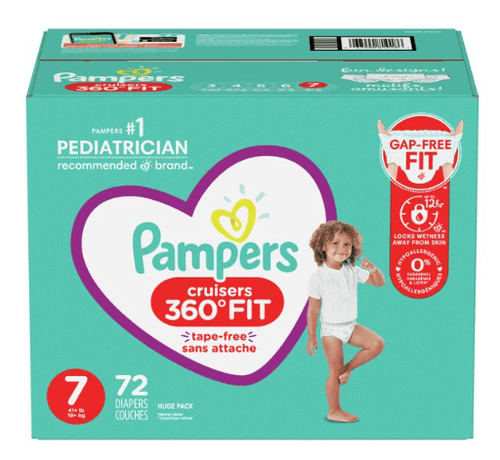 Pampers Cruisers 360 Fit Diapers - Size 7, 72 Count EasyOptionXY LLC