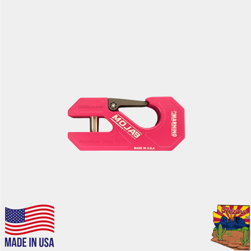 Aluminum winch shackle, closed latch (LIFE TIME WARRANTY*) MOJAB OFFROAD