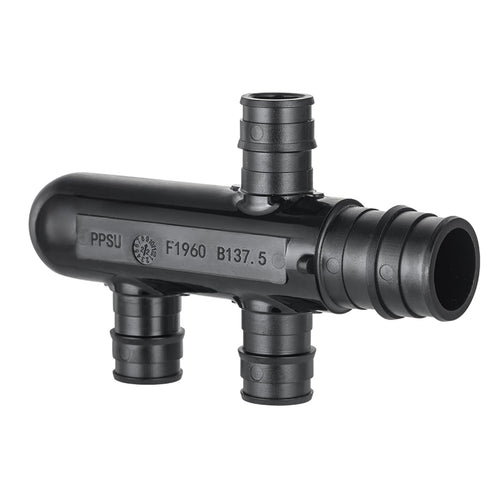 PEX A Expansion 3/4" x 1/2" Opposing Closed Manifold (3 Port) Plumbingsell