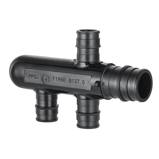 PEX A Expansion 3/4" x 1/2" Opposing Closed Manifold (3 Port)