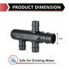 PEX A Expansion 3/4" x 1/2" Opposing Closed Manifold (3 Port) Plumbingsell