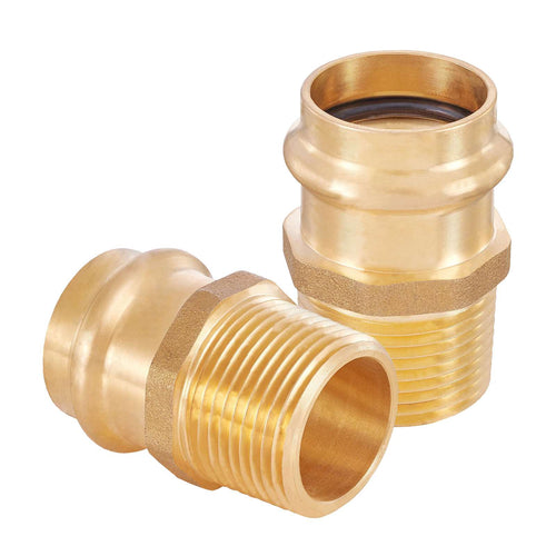 1/2" Press x 1/2" Male Brass Adapter (Lead Free) Plumbingsell