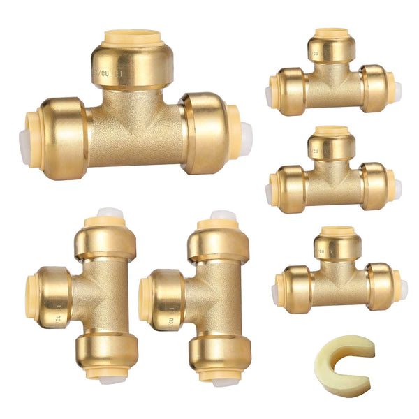 Pro 6-Pack 3/4" Push Fit Tee