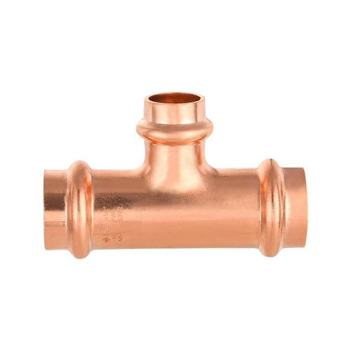 3/4" x 3/4" x 1/2" Press Copper Tee (Lead Free) Plumbingsell