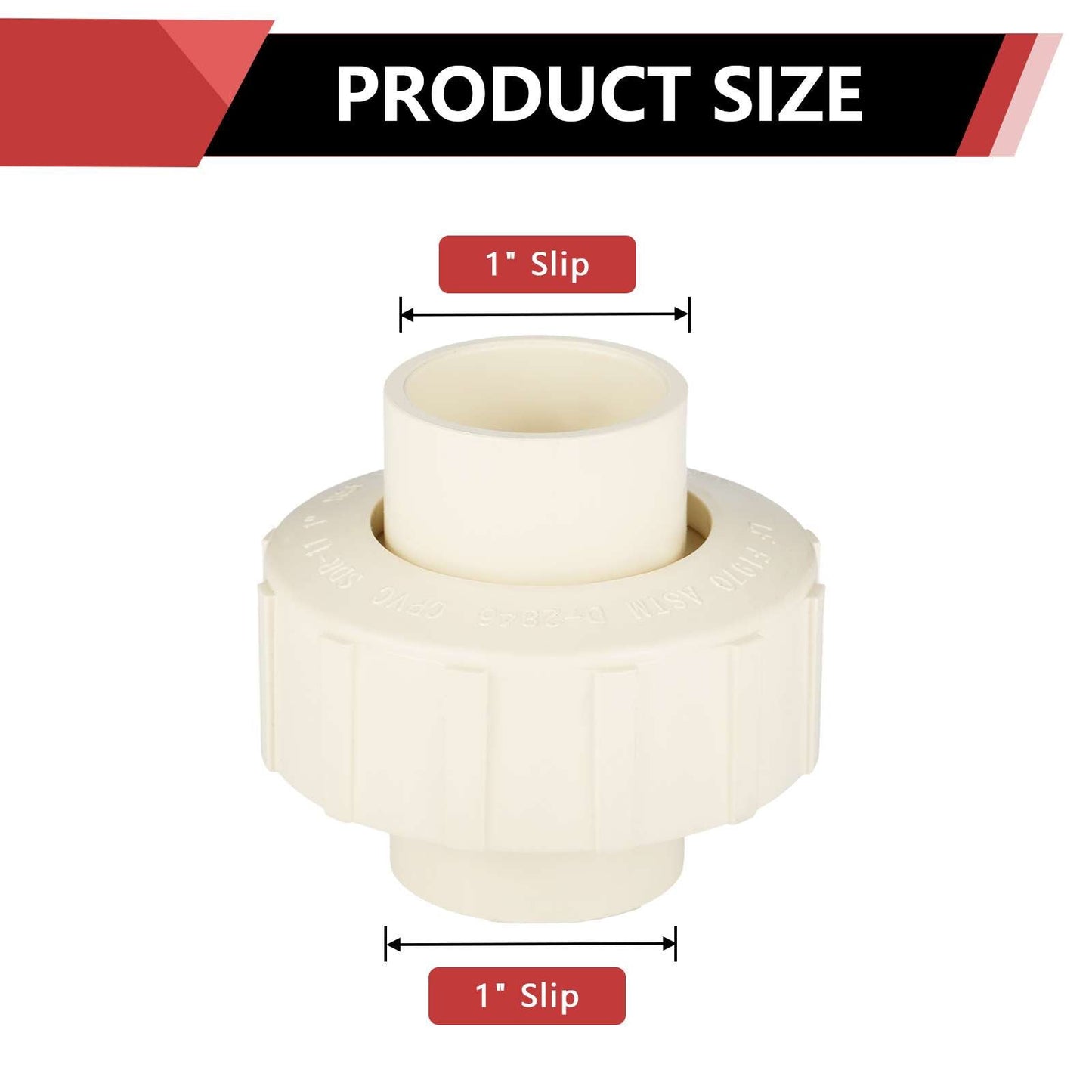 1" CTS CPVC Union (Socket with EPDM O-ring Seal)