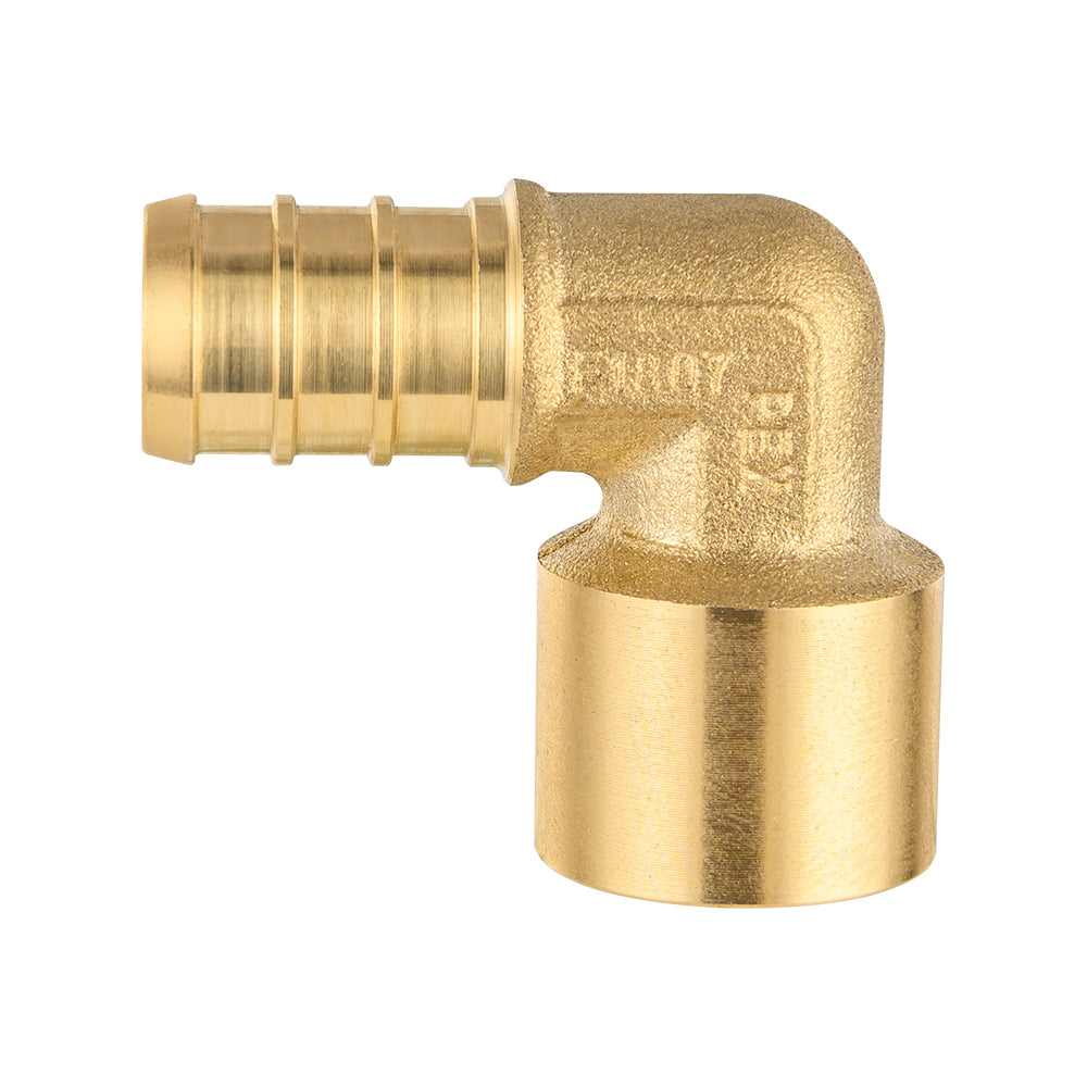 PEX-B Crimp 3/4" PEX x 3/4" Female Copper Sweat Elbow (Lead Free)